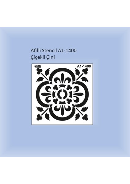 Afilli Stencil A1-1400 Çiçekliçini 30X30