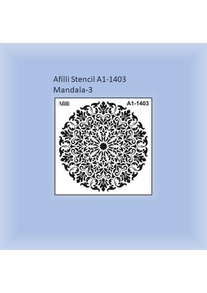 Afilli Stencil A1-1403 Mandala-3 30X30