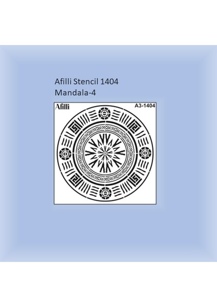 Afilli Stencil A1-1404 Mandala-4 30X30