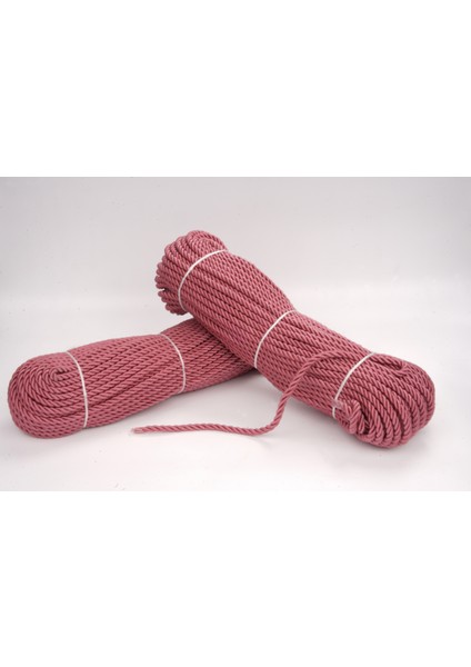 Polyester Kordon İp 8mm 50metre- Gül kurusu