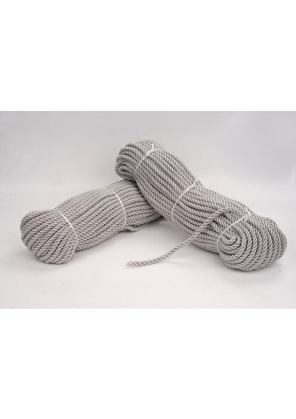 Polyester Kordon İp 8mm 50metre- Gümüş