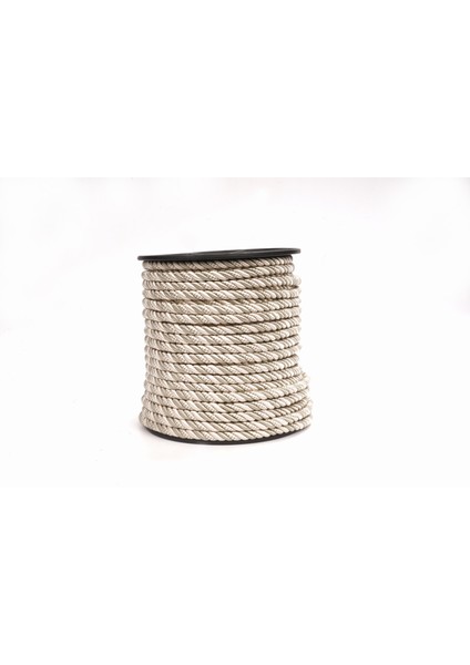 Polyester Kordon İp 10mm 50metre- Mint Yeşil / Krem