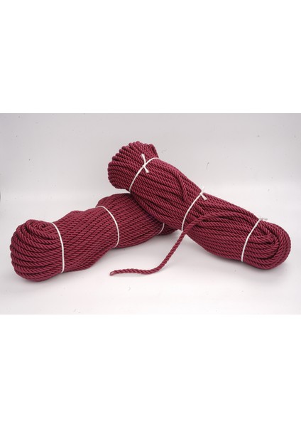Polyester Kordon İp 8mm 50metre- Bordo