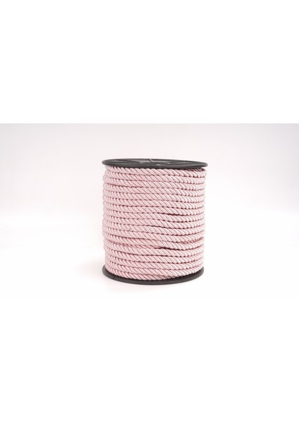 Polyester Kordon İp 10mm 50metre- Pembe Gümüş sim