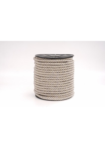 Polyester Kordon İp 10mm 50metre- Antrasit Altın Sim