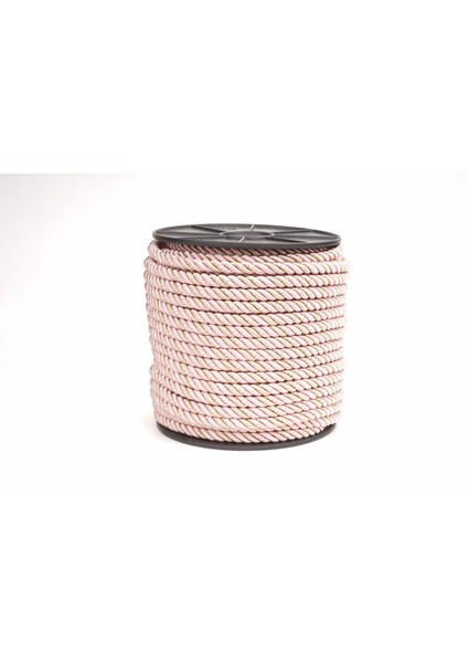 Polyester Kordon İp 10mm 50metre- Koyu vizon/ Toz pembe