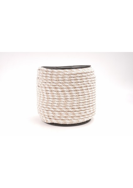 Polyester Kordon İp 10mm 50metre- Koyu vizon/ Krem
