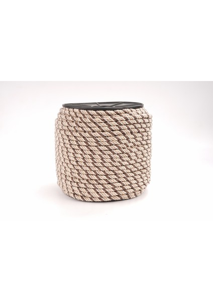 Polyester Kordon İp 10mm 50metre- Kahverengi/ Koyu vizon