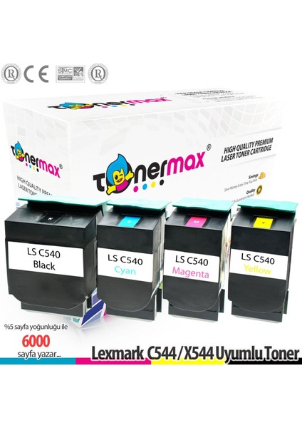 Lexmark C544 / X544 Muadil Toner Takım