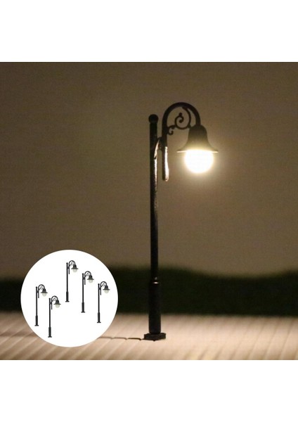5 Adet 1/87 Model Mini Çim Lamppost Işıkları Led'ler Beyaz Düzeni Dekor 65MM (Yurt Dışından) modelleri