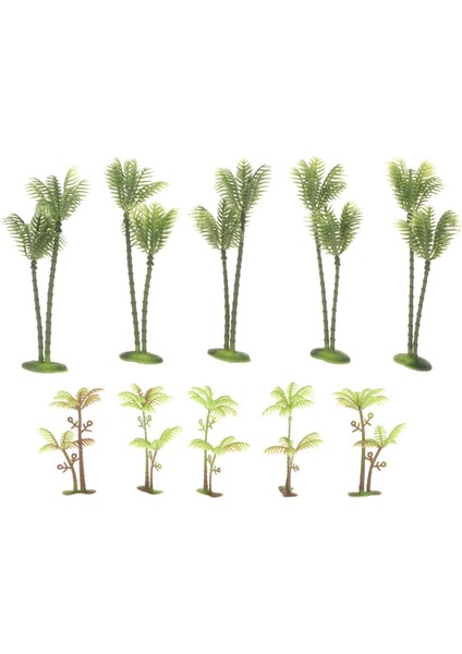 10 Adet Hindistan Cevizi Ağaçları Demiryolu Mimarisi 1:75 1: 150 Manzara Ağaçları Oo N Ölçer (Yurt Dışından)
