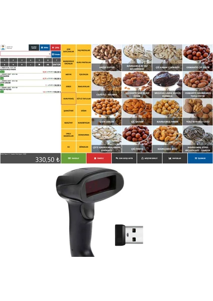 Öz Barkod Kablosuz Barkod Okuyucu + Barkodlu Satış Sistemi Programı