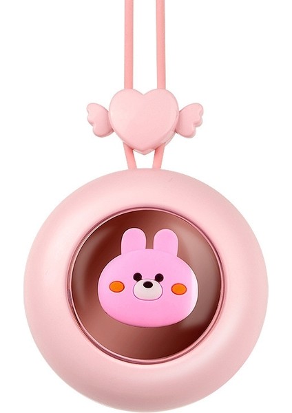 S168 Asılı Boyun Yapraksız USB Fan Pembesi (Yurt Dışından)