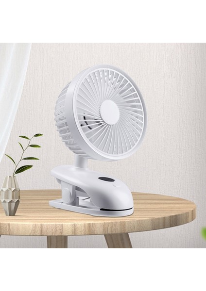 F601 Klipsli LED Ekric Fan Beyaz (Yurt Dışından)
