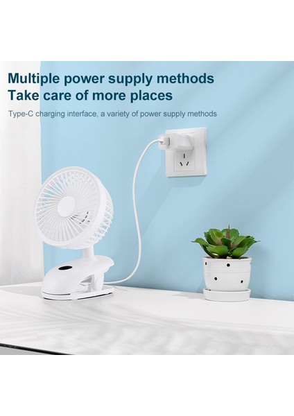 F601 Klipsli LED Ekric Fan Beyaz (Yurt Dışından) fırsatları
