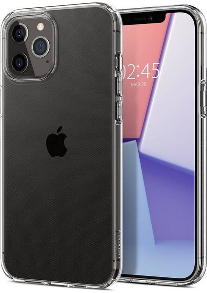 Apple iPhone 12 Pro Max Kılıf Crystal Clear Liquid Soft Transparent Şeffaf Ince Silikon