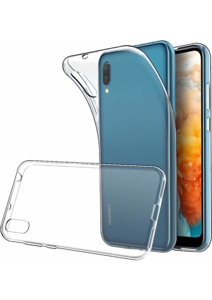 Huawei Y5 2019 Kılıf Crystal Clear Liquid Soft Transparent Şeffaf Ince Silikon