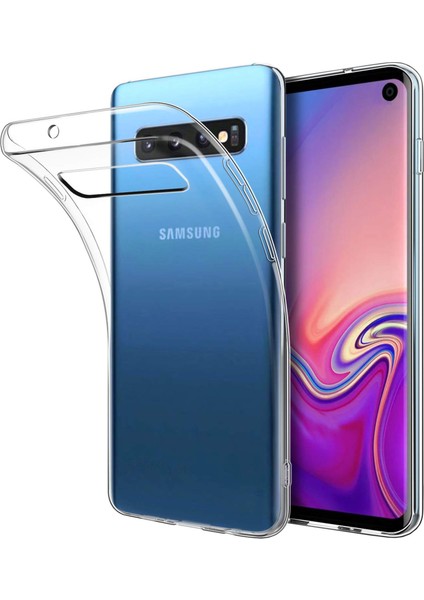 Samsung Galaxy S10 Plus Kılıf Crystal Clear Liquid Soft Transparent Şeffaf Ince Silikon