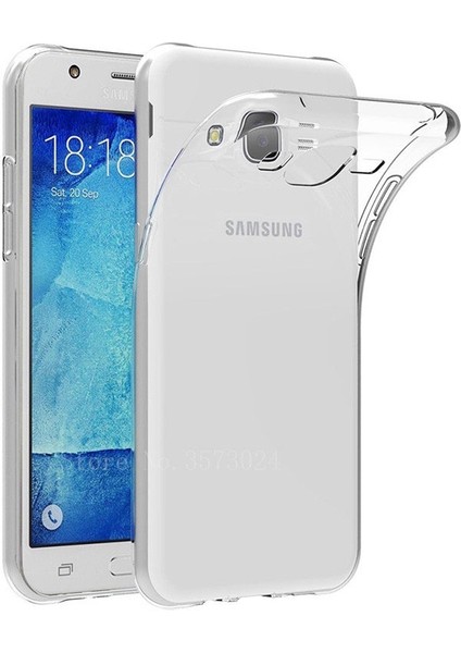 Samsung Galaxy J7 Core Kılıf Crystal Clear Liquid Soft Transparent Şeffaf Ince Silikon