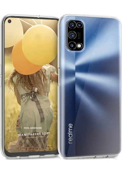 Realme 7 Pro Kılıf Crystal Clear Liquid Soft Transparent Şeffaf Ince Silikon
