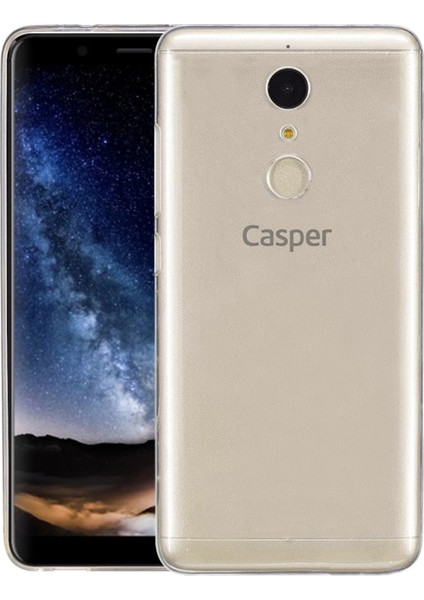 Casper Via G1 Plus Kılıf Clear Soft Transparent Şeffaf Ince Silikon + Ekran Koruyucu