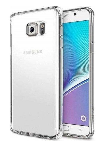 Samsung Galaxy Note 5 Kılıf Crystal Clear Liquid Soft Transparent Şeffaf Ince Silikon
