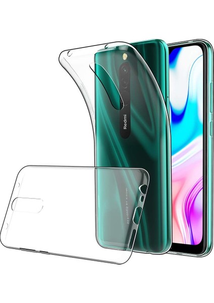Xiaomi Redmi 8 Kılıf Crystal Clear Liquid Soft Transparent Şeffaf Ince Silikon