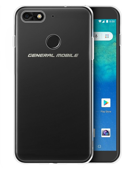 General Mobile Gm8 Go Kılıf Clear Soft Transparent Şeffaf Ince Silikon + Ekran Koruyucu