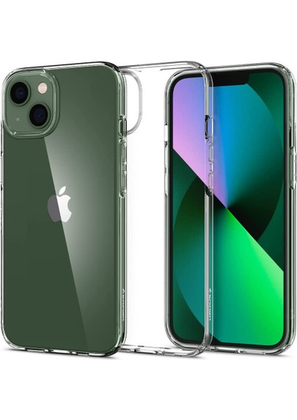 Apple iPhone 13 Kılıf Clear Soft Transparent Şeffaf Ince Silikon + Ekran Koruyucu