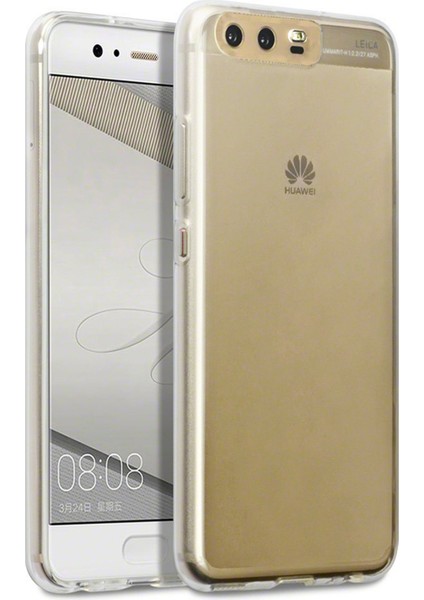 Huawei P10 Plus Kılıf Clear Soft Transparent Şeffaf Ince Silikon + Ekran Koruyucu