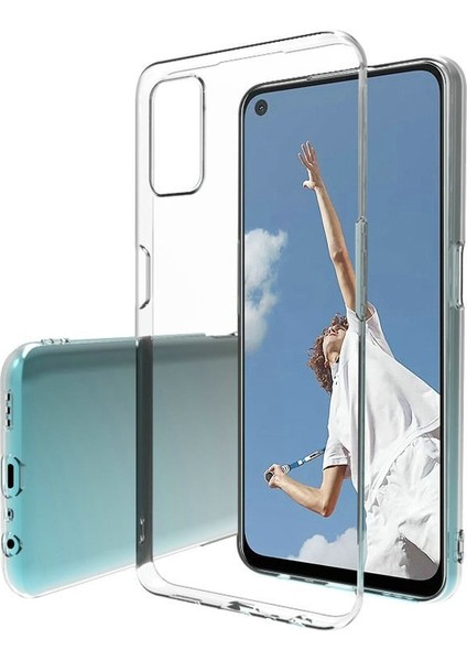 Oppo A52 Kılıf Clear Soft Transparent Şeffaf Ince Silikon + Ekran Koruyucu