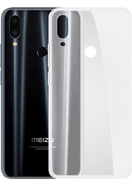 Meizu Note 9 Kılıf Clear Soft Transparent Şeffaf Ince Silikon + Ekran Koruyucu