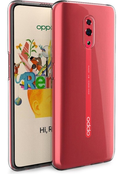 Oppo Reno Kılıf Clear Soft Transparent Şeffaf Ince Silikon + Ekran Koruyucu
