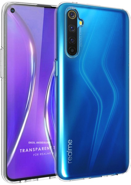 Realme 6 Pro Kılıf Clear Soft Transparent Şeffaf Ince Silikon + Ekran Koruyucu