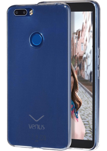 Vestel Venüs Z20 Kılıf Clear Soft Transparent Şeffaf Ince Silikon + Ekran Koruyucu