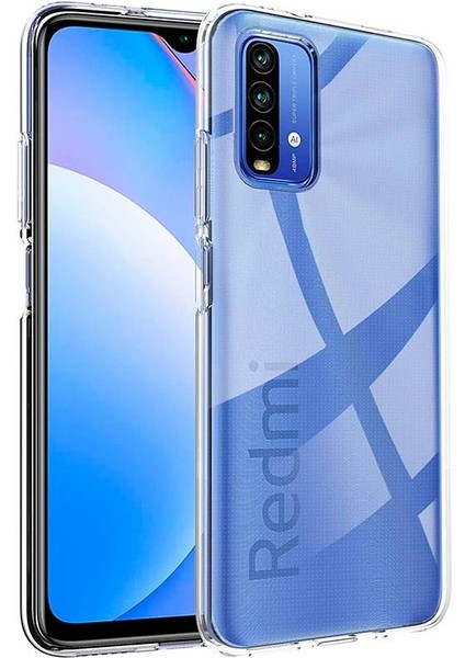 Xiaomi Redmi 9t Kılıf Clear Soft Transparent Şeffaf Ince Silikon + Ekran Koruyucu