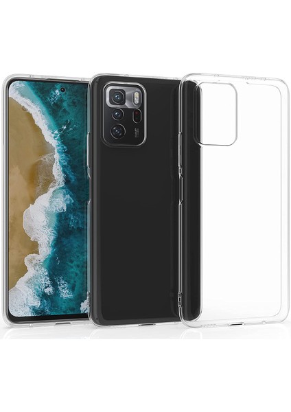 Xiaomi Poco X3 Gt Kılıf Clear Soft Transparent Şeffaf Ince Silikon + Ekran Koruyucu