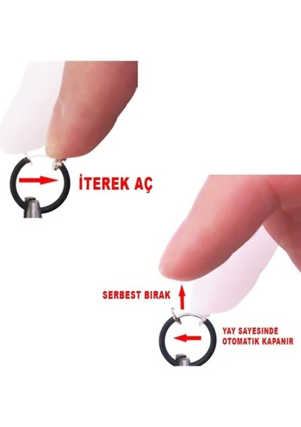 Unisex Siyah Çelik Deliksiz Sıkıştırmalı Piercing Tragus Küpe fırsatları