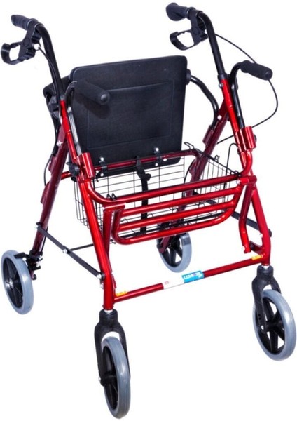 Ayak Pedallı Alüminyum Rolatör Yürüteç - Tekerlekli Sandalye Gibi Kullanma Imkanı
