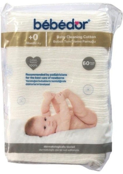 Bebek Temizleme Pamuğu 60 Adet