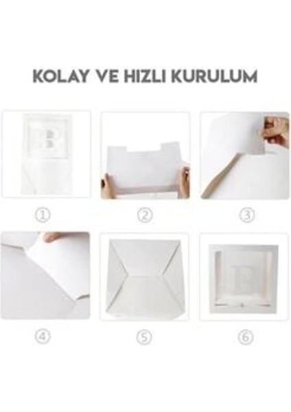 Baby Yazılı Mavi Şeffaf Harfli Kutu + 30 Adet Balon