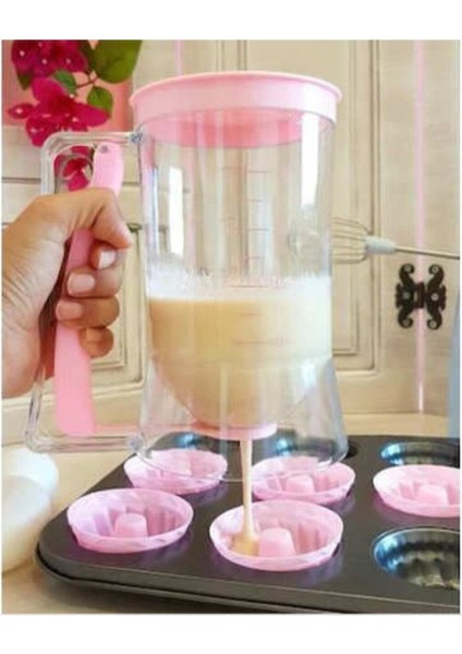 Pancake Ölçekli Krema Hamur Puding Porsiyonlayıcı Dağıtıcı Akıtma Yardımcısı