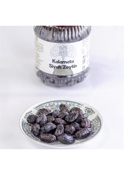 Çok Az Tuzlu Kalamata İri Boy Kuru Sele Siyah Zeytin (Palamut Jumbo Extra Boy) 1 kg