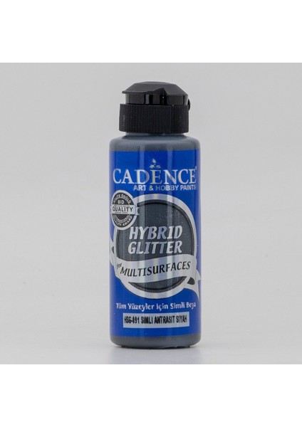 Hybrid Multisurface Simli Akrilik Boya 120ML HSG-091 Antrasit Siyah