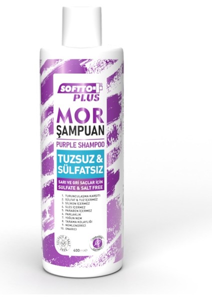 Softto Plus Mor Şampuan 400 ml