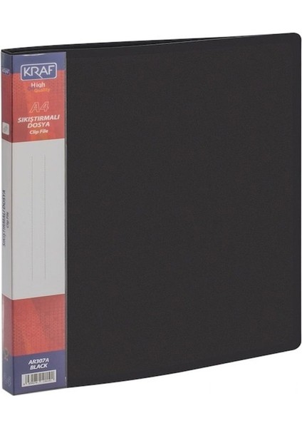 A4 Siyah Sıkıştırmalı Dosya AB307A