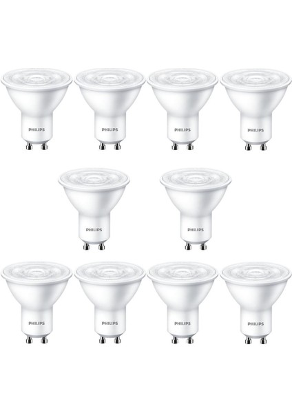 Essential LED Spot 4,7-50W GU10 2700K Sarı Işık 10 Adet