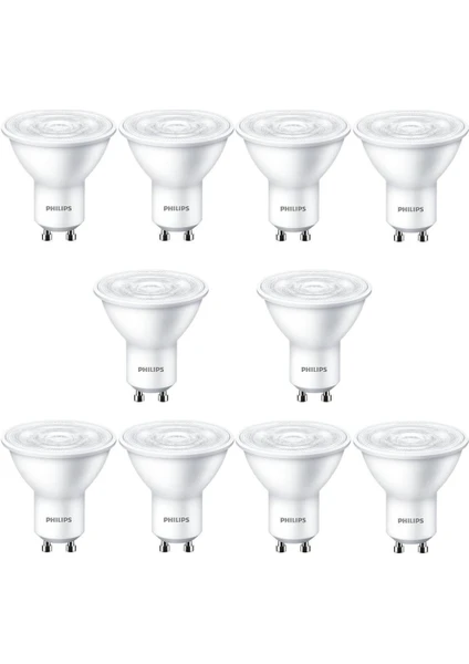 Essential LED Spot 4,7-50W GU10 2700K Sarı Işık 10 Adet