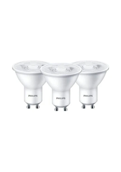 Essential LED Spot 4,7-50W GU10 3000K Sarı Işık 3 Adet