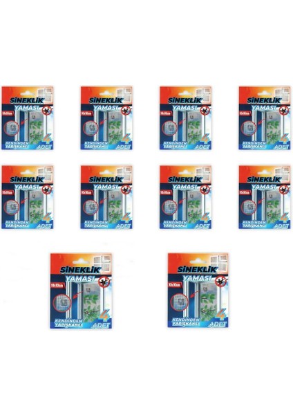Sineklik Tamir Bantı Sineklik Yaması Kendinden Yapışkanlı 10X10CM 4ADET 10 Paket